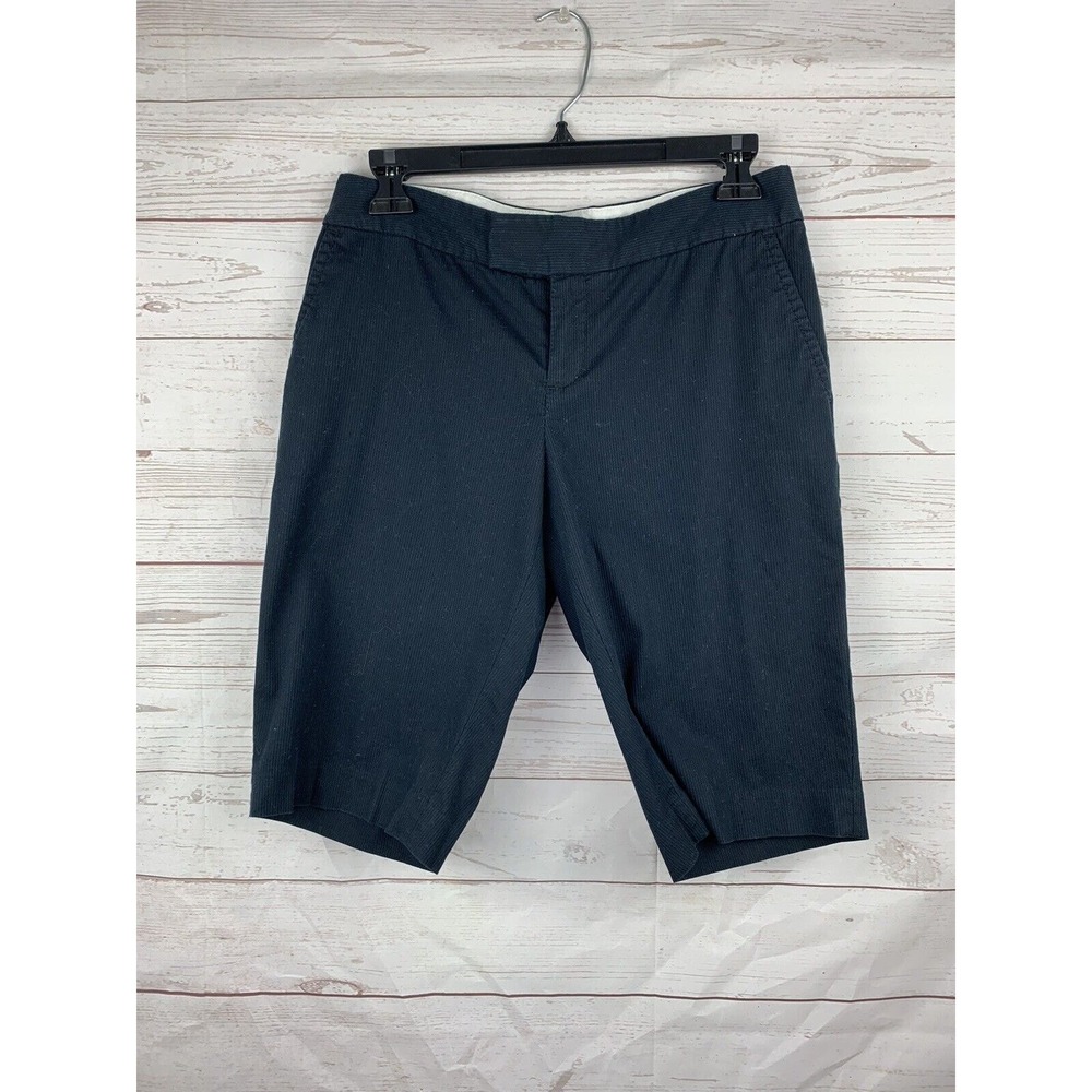 Banana Republic Shorts Womens 2 Blue Ryan Fit Stretch‎ Textured Dress Shorts